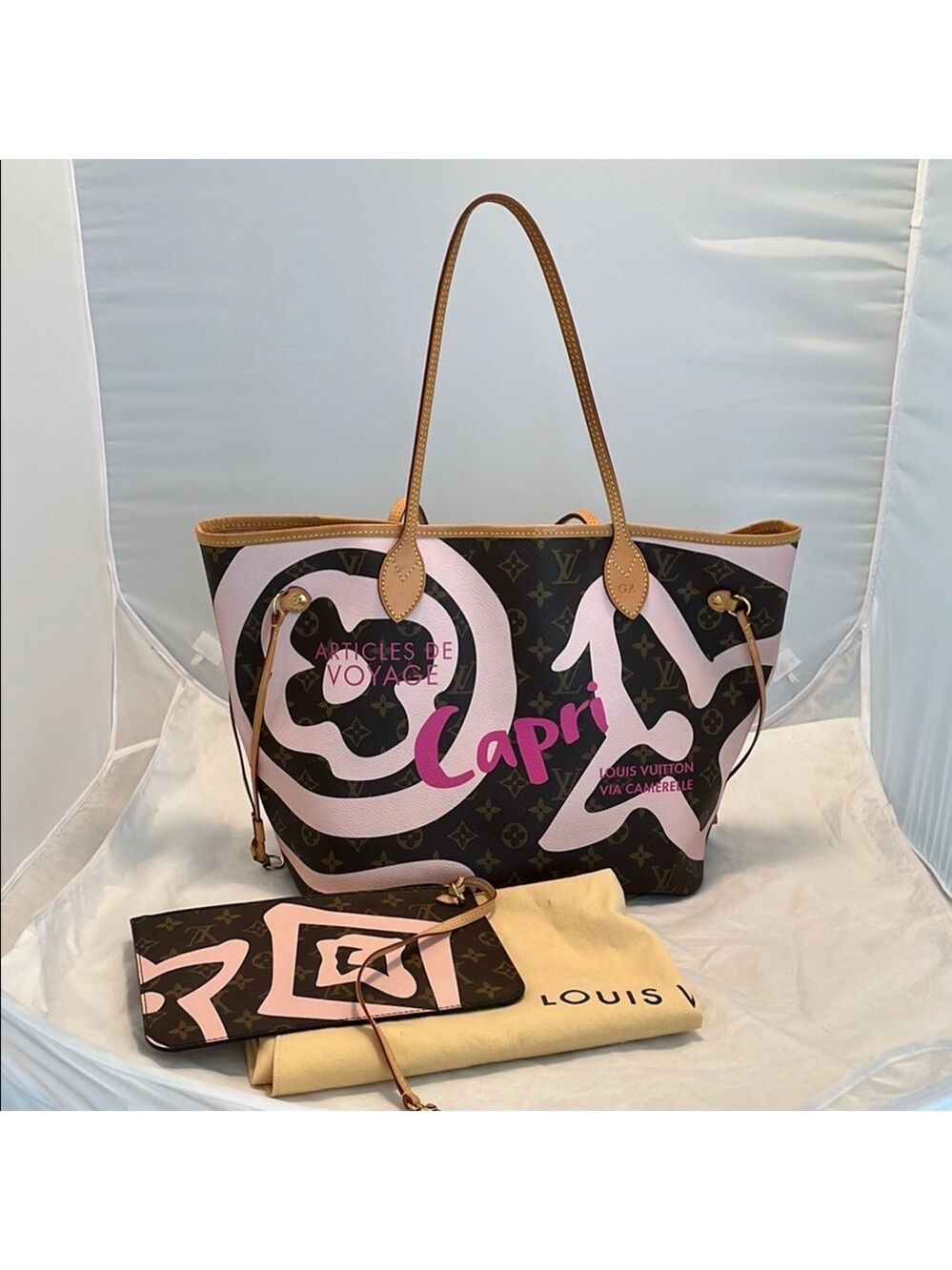 Louis Vuitton Tahitienne Cities Capri Neverfull MM